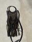 IMPERFECT SAMPLE Fringe Woven Purse in Black