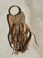 IMPERFECT SAMPLE Long Fringe Woven Purse in Sand