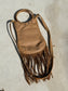 IMPERFECT SAMPLE Long Fringe Woven Purse in Sand