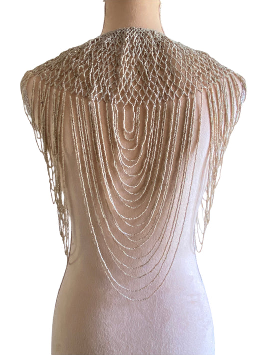 Natural Beaded Cape Body Piece