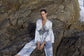 Mar Silk Pants Set in Sky Blue