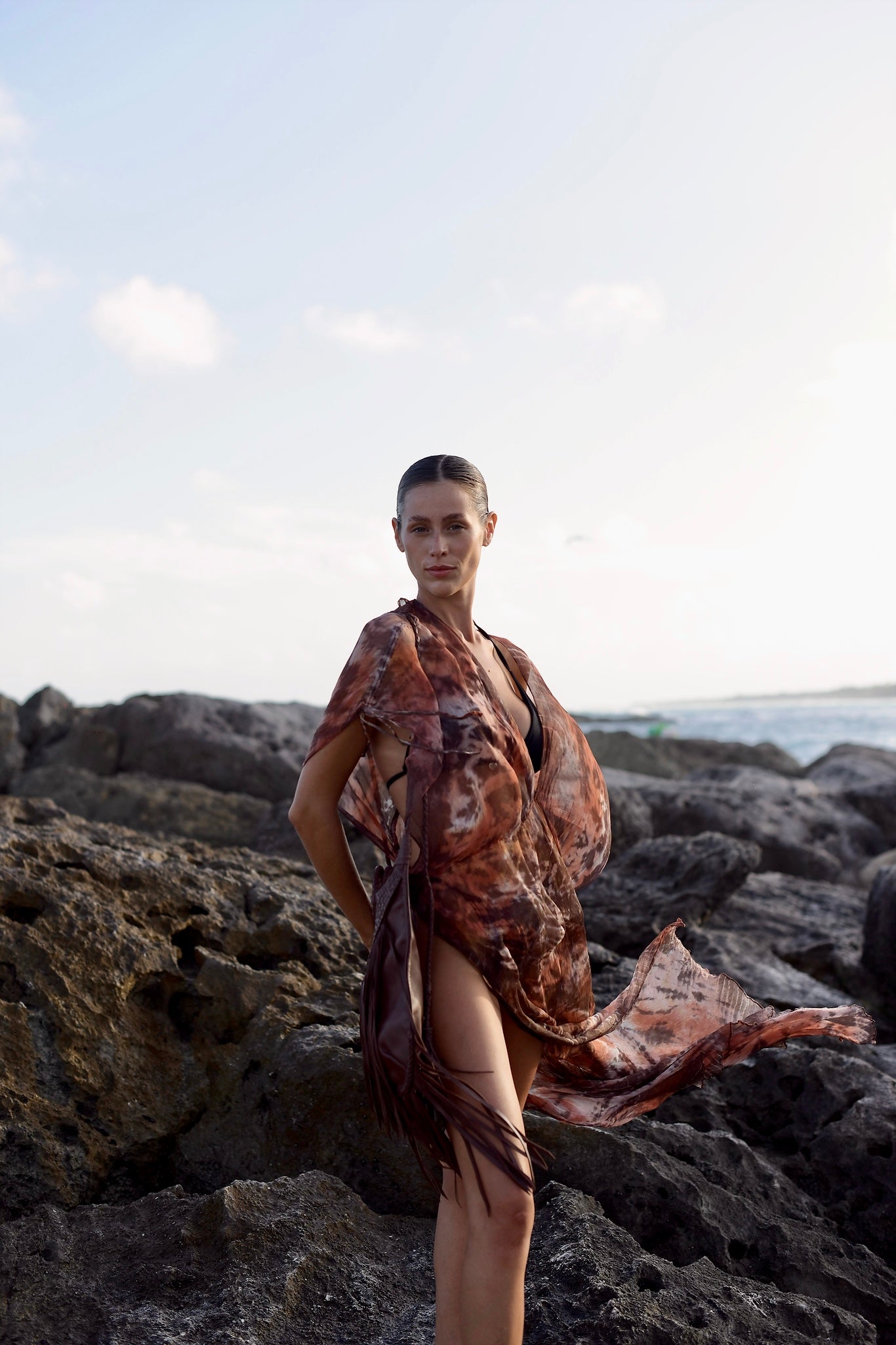 Celeste Kaftan in Rose Rust