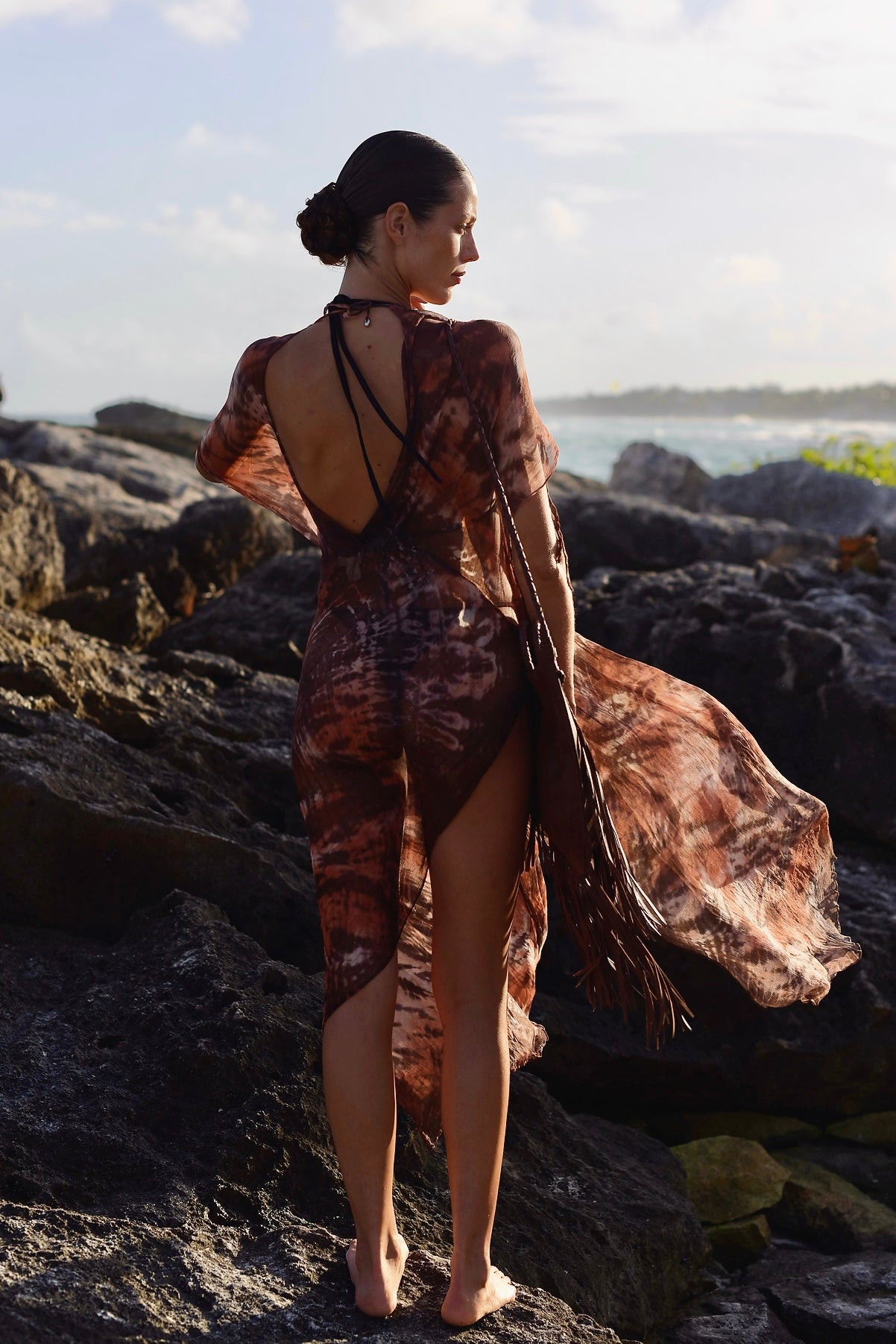 Celeste Kaftan in Rose Rust