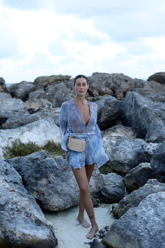 Hera Chiffon Set in Sky Blue