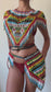 Aya Beaded Top in Rainbow